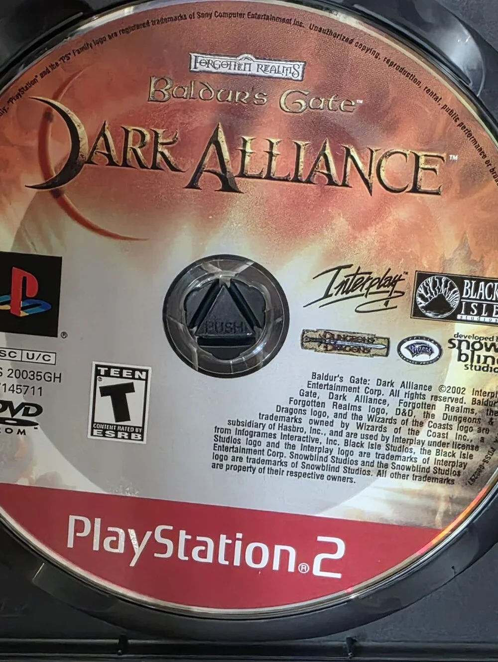 Baldur's Gate: Dark Alliance (Sony PlayStation 2, 2005) Vintage Video Game
